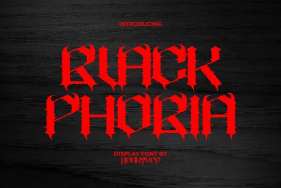 Black Phobia Font for Creative Makers