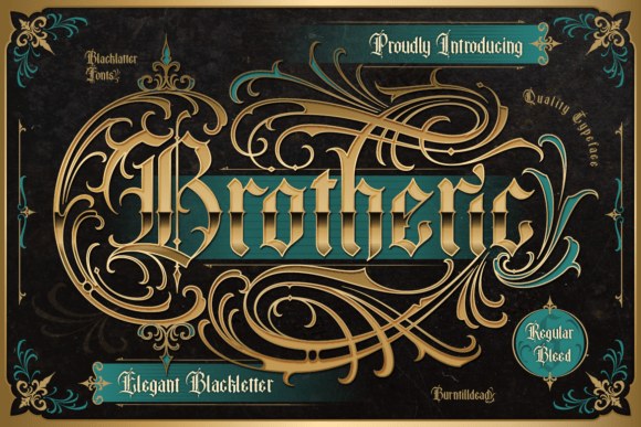 Brotheric: A Bold Blackletter Font
