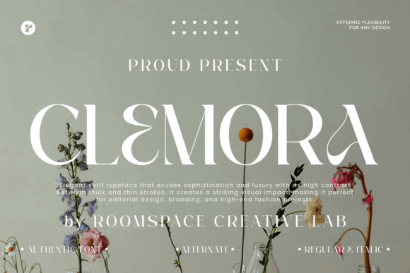 Clemora: A Stylish Serif for Elegant Design