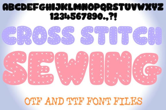 Cross Stitch Sewing Font