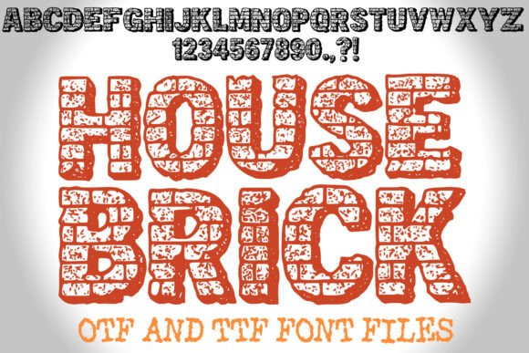 House Brick Font for Creative Projects