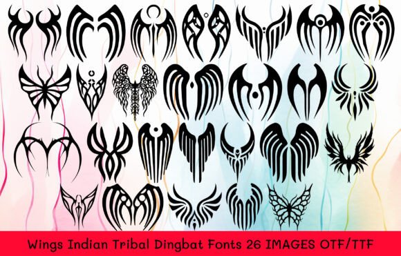 Indian Tribal Wings: A Bold Font for Creative Projects