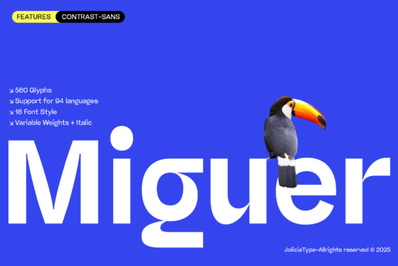 Miguer: A Modern Typeface for Editorial Design