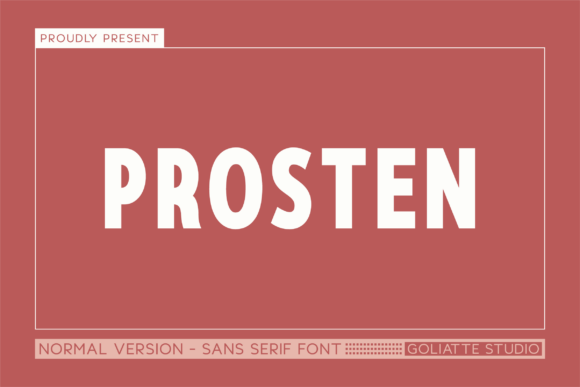 Prosten: A Modern Sans Serif Typeface