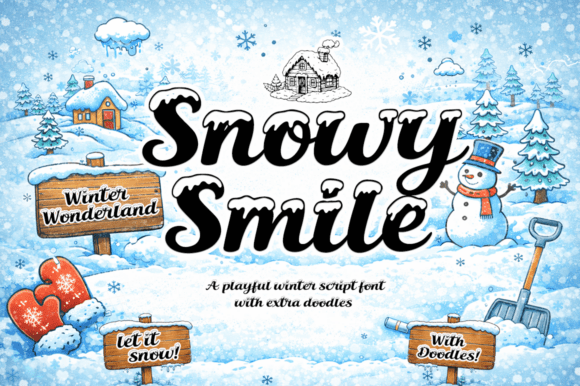 Snowy Smile: A Creative Font for Winter Vibes