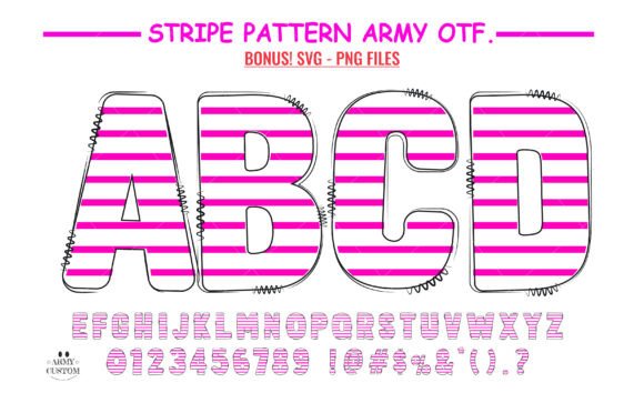 Stripe Pattern Font for Bold Design