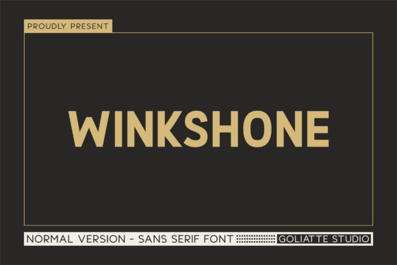 Winkshone: A Modern Sans Serif Typeface